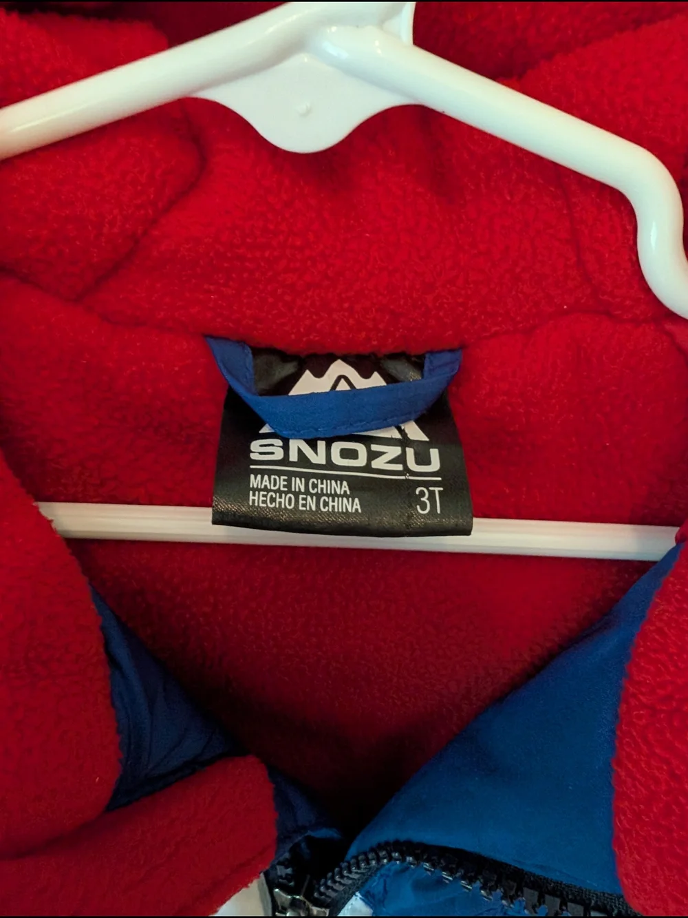 ❄️ Snozu Blue, White and Black Colorblock Winter Jacket 3T